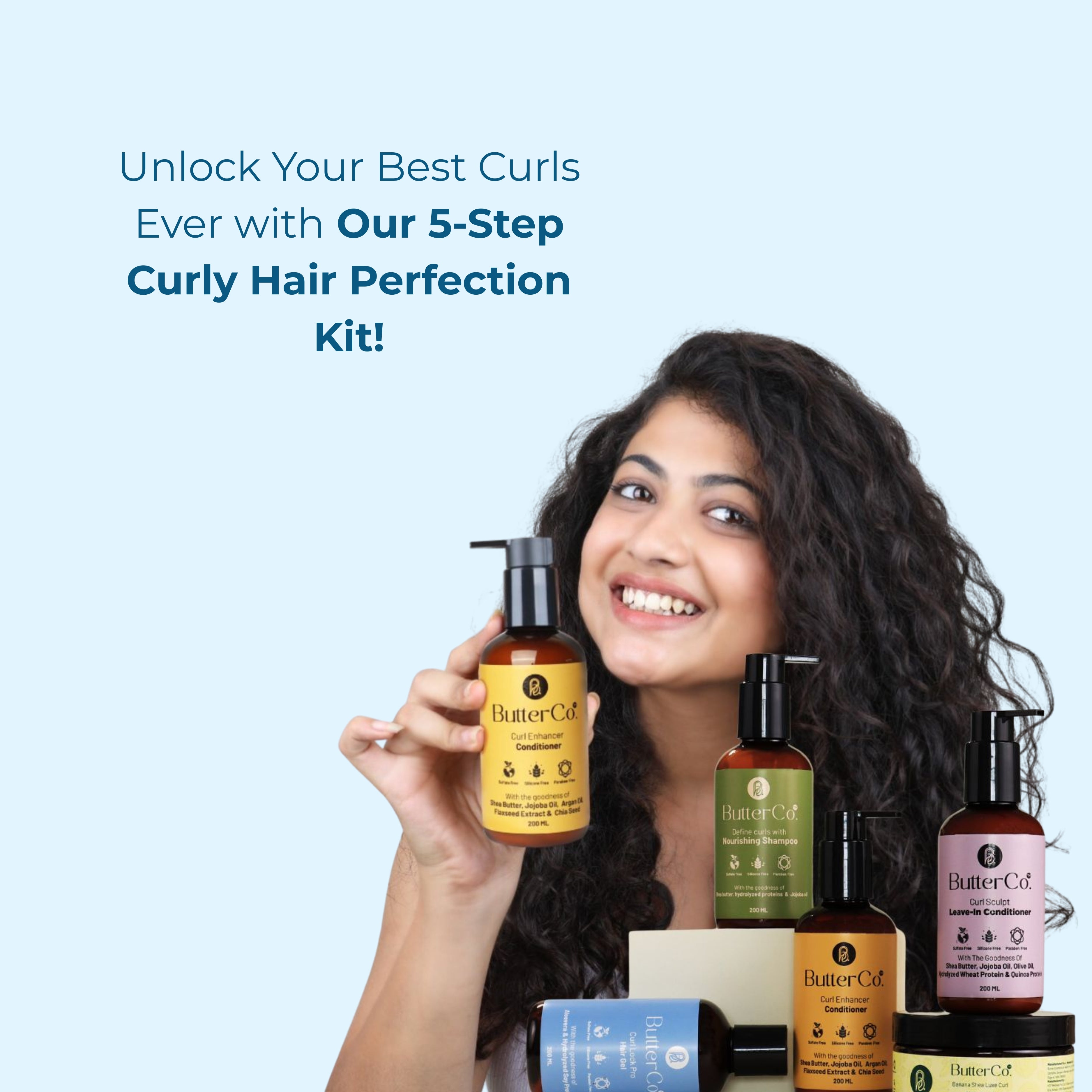 ButterCo. Curl Lock Pro Hair Gel 200ml - Perfect for Curly & Wavy Hair
